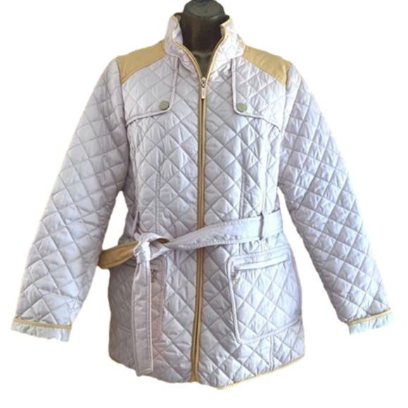 Y2K Esprit Quilted Jacket M Color Block Puffer Packable Ski Resort Cruise - Picture 2 of 12